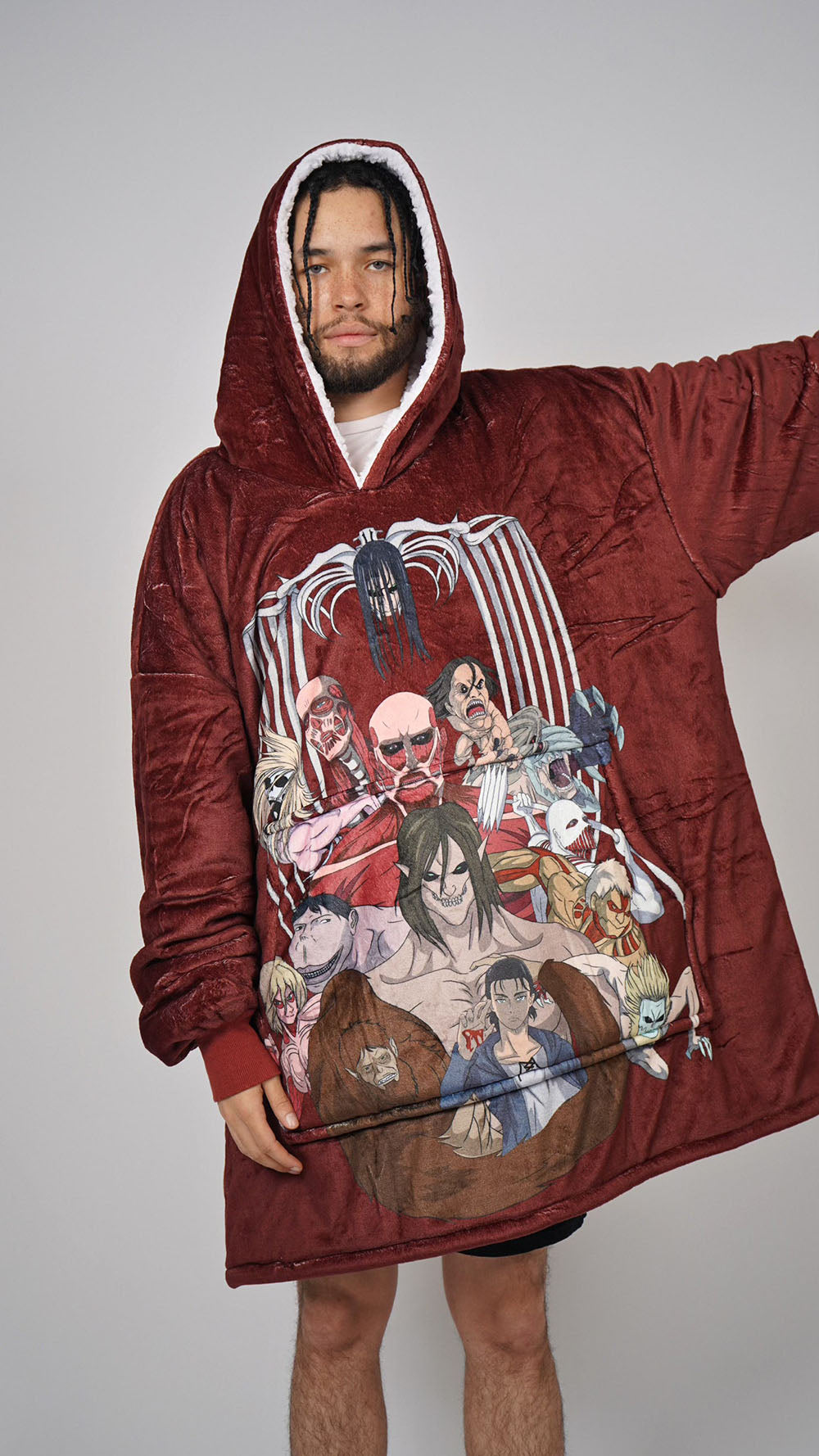 Beeonlyme Founding Titan Attack on Titan Oversized Blanket Hoodie