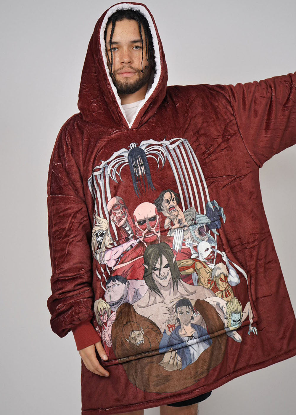 Beeonlyme Founding Titan Attack on Titan Oversized Blanket Hoodie