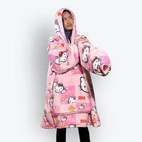 Beeonlyme Hello Kitty Oversized Blanket Hoodie