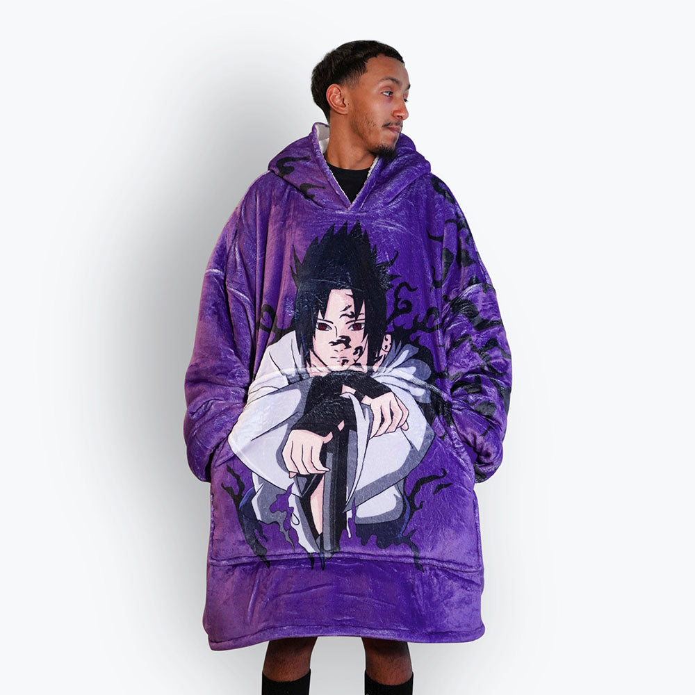 Beeonlyme Uchiha Sasuke Naruto Oversized Blanket Hoodie