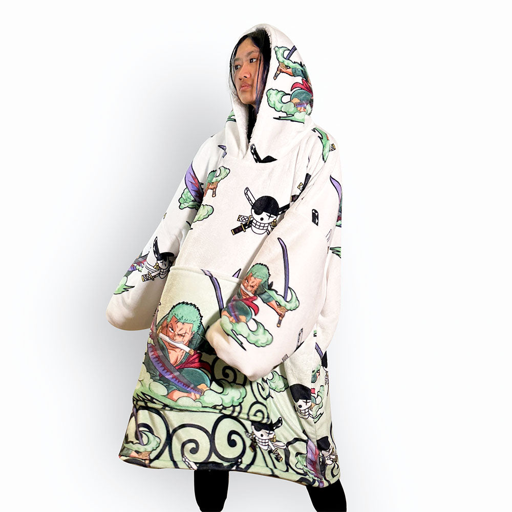 Beeonlyme Zoro One Piece Oversized Blanket Hoodie