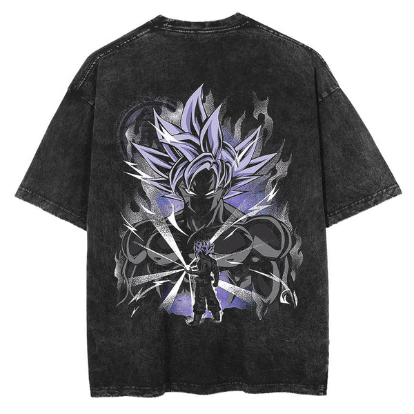 Goku Ultra Instinct Double-Sided Print Vintage T-Shirt