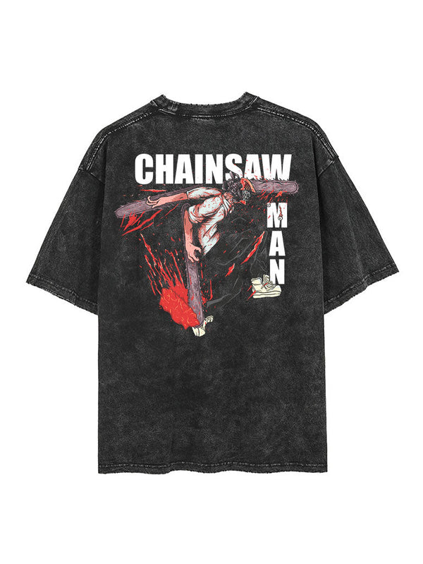 Chainsaw Man 2-Sided Vintage Tee