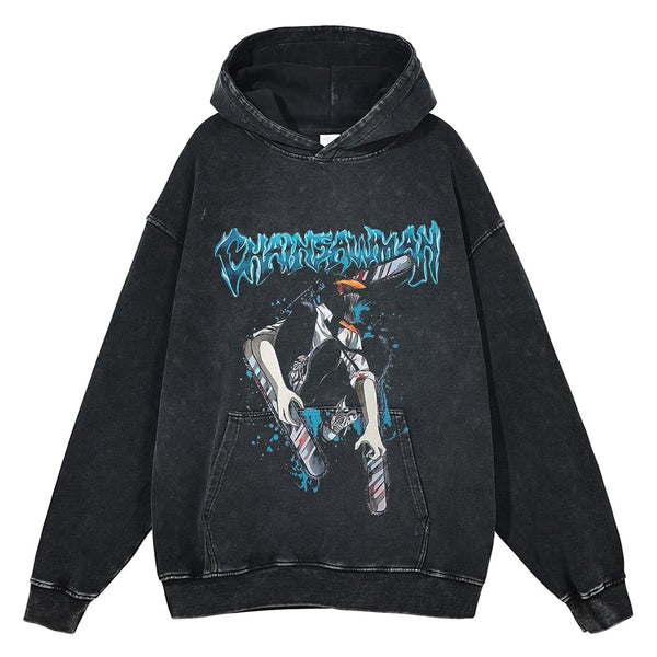 "Chainsaw Man" Vintage Washed Hoodie