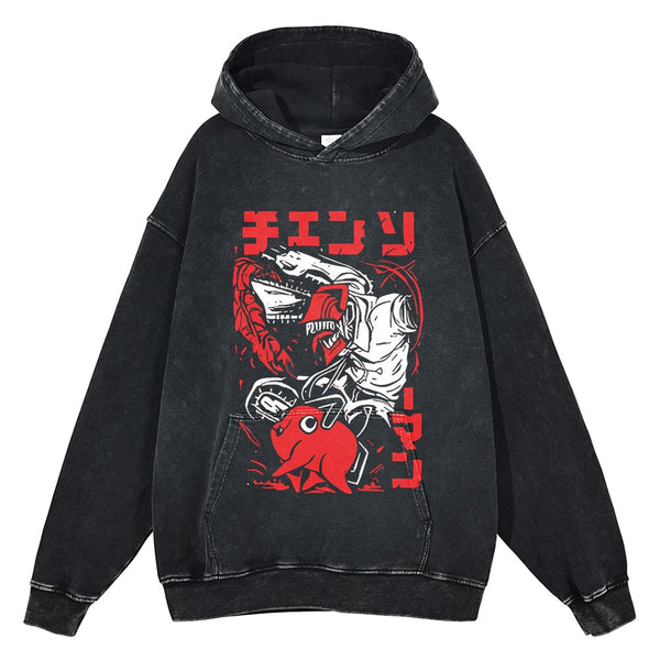 Chainsaw Man Vintage Washed Hoodie